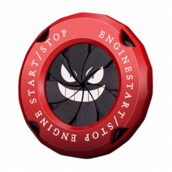 Devil`s Smile Car Engine Start Stop Button Rotary Covers - Universal Fit (2 Colors)