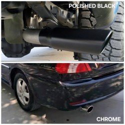 Universal Fit Exhaust Pipe Tail Tips - 2.5 Inch Inlet & 3 Inch Outlet (2 Colors)