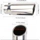 Universal Fit Exhaust Pipe Tail Tips - 2.5 Inch Inlet & 3 Inch Outlet (2 Colors) Universal Fit Exhaust Pipe Tail Tips - 2.5 Inch Inlet & 3 Inch Outlet (2 Colors)