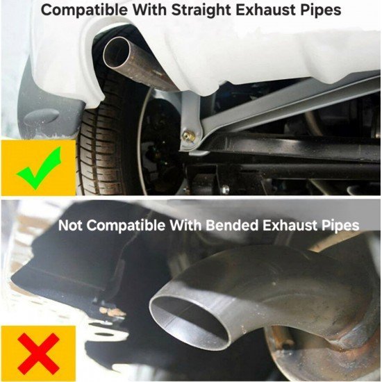 2.5 Inch Inlet Universal Fit Exhaust Pipe Tips - (Polished Black)