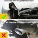 2.5 Inch Inlet Universal Fit Exhaust Pipe Tips - (Polished Black)