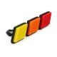 Tri Color Front Grille Badge Emblem Blue & Orange Universal Fit – ABS & Metal Tri Color Front Grille Badge Emblem Blue & Orange Universal Fit – ABS & Metal