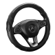 Premium Nappa Leather Steering Wheel Cover 38CM Universal Fit – Black & Black/Red Premium Nappa Leather Steering Wheel Cover 38CM Universal Fit – Black & Black/Red