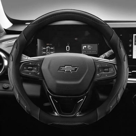 Premium Nappa Leather Steering Wheel Cover 38CM Universal Fit – Black & Black/Red Premium Nappa Leather Steering Wheel Cover 38CM Universal Fit – Black & Black/Red