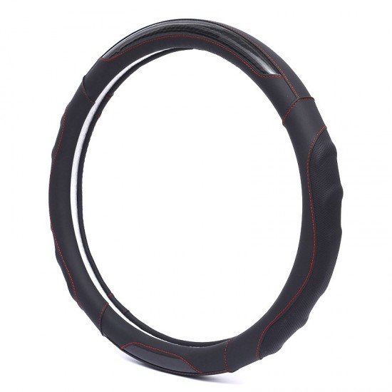 Premium Nappa Leather Steering Wheel Cover 38CM Universal Fit – Black & Black/Red Premium Nappa Leather Steering Wheel Cover 38CM Universal Fit – Black & Black/Red