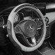 Grey Premium Nappa Leather Steering Wheel Cover 38CM Universal Fit Grey Premium Nappa Leather Steering Wheel Cover 38CM Universal Fit