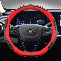 Red Premium Nappa Leather Steering Wheel Cover 38CM Universal Fit Red Premium Nappa Leather Steering Wheel Cover 38CM Universal Fit