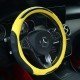 Yellow Premium Nappa Leather Steering Wheel Cover 38CM Universal Fit Yellow Premium Nappa Leather Steering Wheel Cover 38CM Universal Fit
