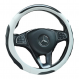 White Premium Nappa Leather Steering Wheel Cover 38CM Universal Fit White Premium Nappa Leather Steering Wheel Cover 38CM Universal Fit