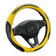 Yellow Premium Nappa Leather Steering Wheel Cover 38CM Universal Fit Yellow Premium Nappa Leather Steering Wheel Cover 38CM Universal Fit