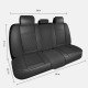 Premium Nappa Leather Diamond Cut Universal Fit Car Seat Covers (5 Seater Set) Black/Red