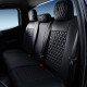 Premium Nappa Leather Diamond Cut Universal Fit Car Seat Covers (5 Seater Set) Black