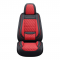 Premium Nappa Leather Diamond Cut Universal Fit Car Seat Covers (5 Seater Set) Black/Red