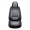 Premium Nappa Leather Diamond Cut Universal Fit Car Seat Covers (5 Seater Set) Grey/Black