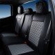 Premium Nappa Leather Diamond Cut Universal Fit Car Seat Covers (5 Seater Set) Grey/Black