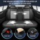 Premium Nappa Leather Diamond Cut Universal Fit Car Seat Covers (5 Seater Set) Black/Red
