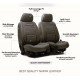 Premium Nappa Leather Diamond Cut Universal Fit Car Seat Covers (5 Seater Set) Black/Red