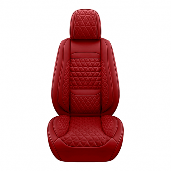 Premium Nappa Leather Diamond Cut Universal Fit Car Seat Covers (5 Seater Set) Wine Red Premium Nappa Leather Diamond Cut Universal Fit Car Seat Covers (5 Seater Set) Wine Red