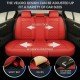 Premium Nappa Leather Diamond Cut Universal Fit Car Seat Covers (5 Seater Set) Wine Red Premium Nappa Leather Diamond Cut Universal Fit Car Seat Covers (5 Seater Set) Wine Red