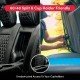 Premium Nappa Leather Diamond Cut Universal Fit Car Seat Covers (5 Seater Set) Black/Red