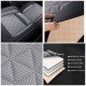Premium Nappa Leather Diamond Cut Universal Fit Car Seat Covers (5 Seater Set) Black