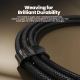 2.4A Fast Charge Lightning Cable with Digital Display (1M Black)