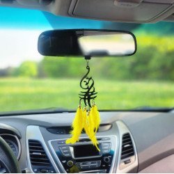 Om Shakti Dream Catcher Car Hanging - Handcrafted Hindu Spiritual Décor
