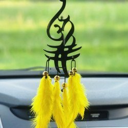 Om Shakti Dream Catcher Car Hanging - Handcrafted Hindu Spiritual Décor