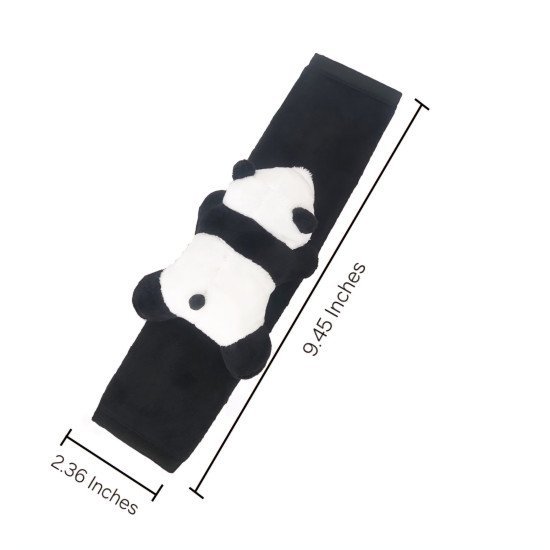 Panda Car Seat Belt Covers Pack of 2 – Soft Plush Cotton 
