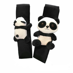 Panda Car Seat Belt Covers Pack of 2 – Soft Plush Cotton 