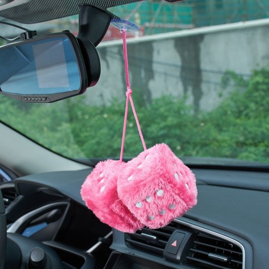 Plush Dice Car Hangings (6 colors) Plush Dice Car Hangings (6 colors)