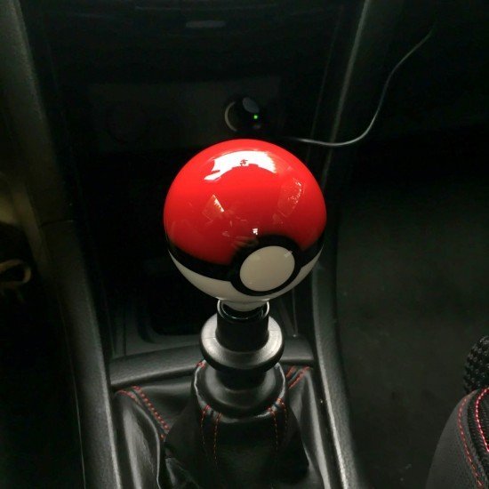 Pikachu Pokeball Car Gear Shift Knob – Aluminum Acrylic & Brass