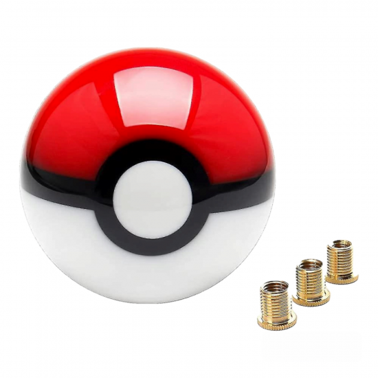 Pikachu Pokeball Car Gear Shift Knob – Aluminum Acrylic & Brass
