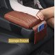Premium Leather Car Armrest Cushion with Pocket - Center Console Pad Premium Leather Car Armrest Cushion with Pocket - Center Console Pad