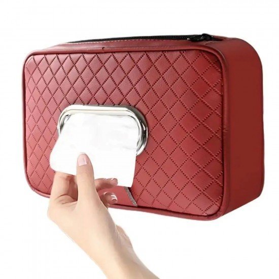 PU Leather Car Tissue Paper Holder (3 Colors) PU Leather Car Tissue Paper Holder (3 Colors)