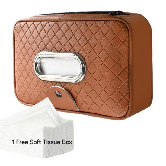 PU Leather Car Tissue Paper Holder (3 Colors) PU Leather Car Tissue Paper Holder (3 Colors)