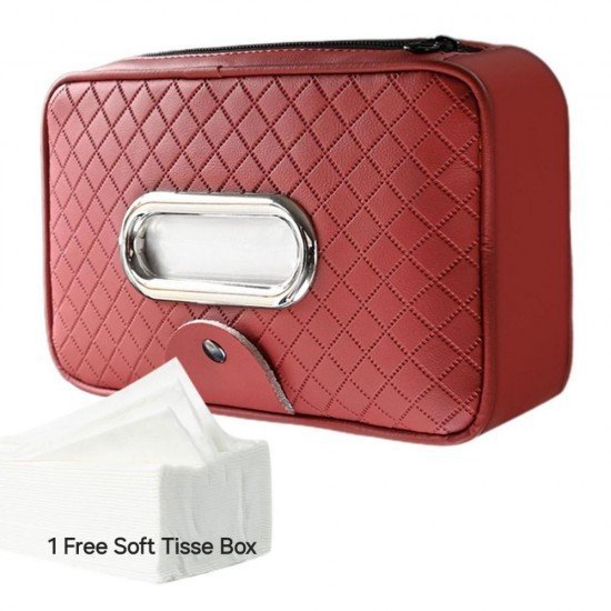PU Leather Car Tissue Paper Holder (3 Colors) PU Leather Car Tissue Paper Holder (3 Colors)