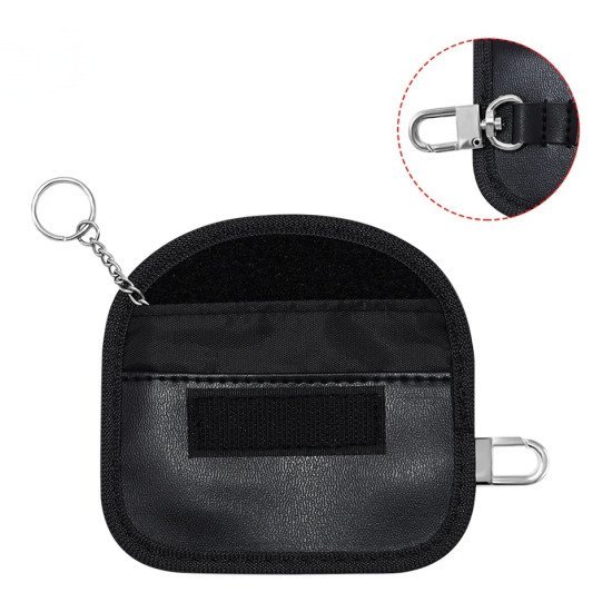 Signal Blocking Faraday Case Leather - RFID Key Fob Protection Pouch Signal Blocking Faraday Case Leather - RFID Key Fob Protection Pouch