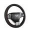 Black PU Leather Expandable Steering Wheel Cover 38CM 3 Colors – Black, Black Blue & Black Red