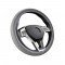 PU Leather Expandable Steering Wheel Cover 38CM (Grey) - Universal Fit