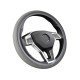 PU Leather Expandable Steering Wheel Cover 38CM (Grey) - Universal Fit