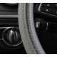 PU Leather Expandable Steering Wheel Cover 38CM (Grey) - Universal Fit