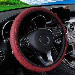 PU Leather Expandable Steering Wheel Cover 38CM ( Wine Red) - Universal Fit PU Leather Expandable Steering Wheel Cover 38CM ( Wine Red) - Universal Fit