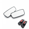 Rectangular Wide Angle Blind Spot Rear View Mirror -360° Adjustable (Pack of 2)