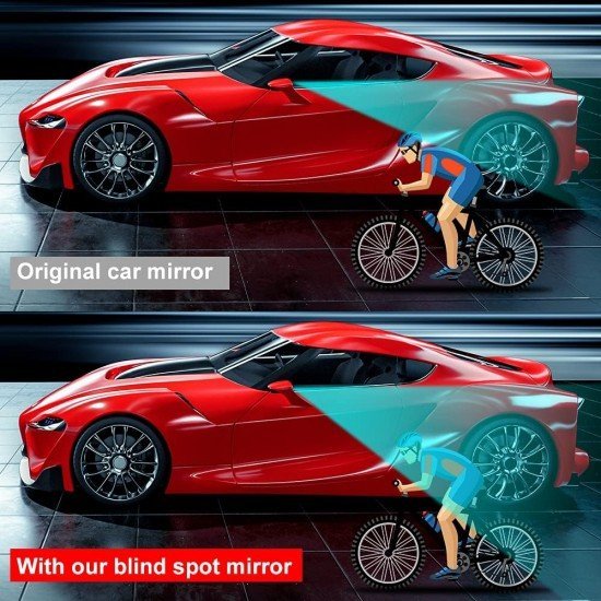 Rectangular Wide Angle Blind Spot Rear View Mirror -360° Adjustable (Pack of 2) Rectangular Wide Angle Blind Spot Rear View Mirror -360° Adjustable (Pack of 2)