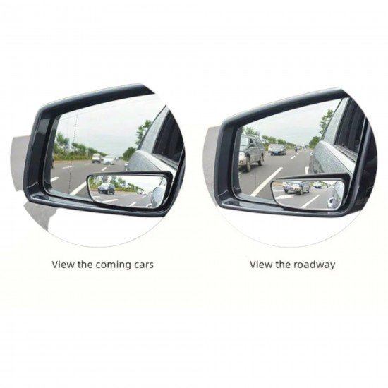 Rectangular Wide Angle Blind Spot Rear View Mirror -360° Adjustable (Pack of 2) Rectangular Wide Angle Blind Spot Rear View Mirror -360° Adjustable (Pack of 2)