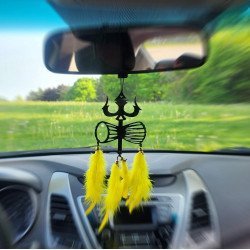 Shiva Trishul Dream Catcher Car Hanging - Handcrafted Mahadev Décor (2 Colors)