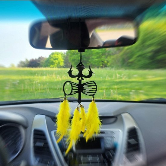 Shiva Trishul Dream Catcher Car Hanging - Handcrafted Mahadev Décor (2 Colors) Shiva Trishul Dream Catcher Car Hanging - Handcrafted Mahadev Décor (2 Colors)