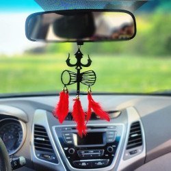Shiva Trishul Dream Catcher Car Hanging - Handcrafted Mahadev Décor (2 Colors)