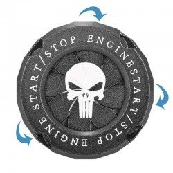 Skull Car Engine Start Stop Button Rotary Covers - Universal Fit (2 Colors)